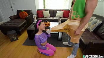 Asian rides huge dick at Halloween on girlsasian.one