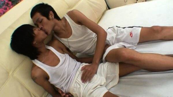 Asian twinks suck and piss before sex on girlsasian.one