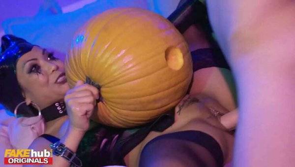 Asian Cutie Polly Pons at College Halloween Party: Pumpkin Pumping & Intimate Encounter - Thailand on girlsasian.one